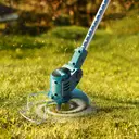 DeHan 21V Cordless Brushless Grass Trimmer/strimmer with 2×2000mAh Batteries | 18000RPM | 650W Power | 3-in-1 Blades | 90° Adjustable Head | Telescopic Handle with Safety Lock image 6