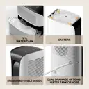 ELECCI 16L/D Dehumidifiers with Drain Hose, 3.1L Water Tank, 4 modes, R290, Continuous Drainage,Auto Defrost, 24H Timer, Ideal for 32m² Rooms. image 8