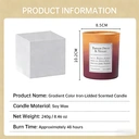 Zooly Dopamine Gradient-Colored Scented Candle - Passion Fruit & Violet, 240G, 1PC image 3