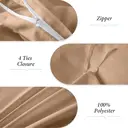 LeBonsoir Khaki Bedding Duvet Cover Set，220x200cm/50x75cmx2 Breathable Durable Soft Comfy， with Zip， 3 Pieces， Includes 1 Duvet Cover & 2 Pillowcases，NO Comforter image 6