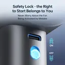 JISULIFE Pro1S Turbo ventilateur portable à écran LED - Noir image 8