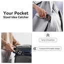 Rexsun 128GB Portable Digital Voice Recorder with LCD Screen, Intelligent Noise Reduction, ABS Aluminum Alloy in Gray, L357 image 3