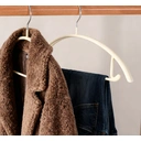 10 Cintres en Forme de Vêtement Revêtus de Caoutchouc Antidérapant, Profil Fin, Multifonction, Couleur Beige pour l'Organisation des Placards image 1