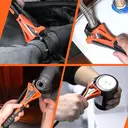 ValueMax Jeu de 2 clés à boudron, clé à tuyau en caoutchouc 460 mm et 630 mm, jeu de clés à boudron réglables pour filtre à huile, clé universelle pour filtre à huile, bouteille, évacuation d'évacuation, douchettes, ouvre-bouteille en verre image 6