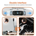 ATSHARK A-081 Aspirateur à main 8000 Pa léger et portable, chargement sans fil - Blanc image 2