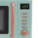 Haden Dorchester Solo Microwave - 20L, 800W, Sage Green, Wooden Effect Finish, LED Display, 5 Power Levels image 1