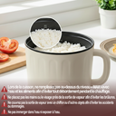IAGREEA Klootwijk Autocuiseur électrique portable 1,6 L - Mini appareil à ramen, polyvalent, sans surveillance, antiadhésif, avec protection contre l’ébullition à sec, pour nouilles et soupe aux œufs, compact pour chambre d’étudiant et bureau (beige) image 7