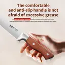 WANGMAZI 40Cr13 Meat Cleaver Professional Butcher Tool for Pork Lamb Beef Boning and Skinning Commercial Kitchen Official with Rosewood Handle image 6