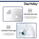 DeerValley Bathroom Sink Oval Ceramic Vessel Sink Practical Hygienic Combines Style and Function, Ideal for Modern Bathroom Design 406 x 330mm White image 2