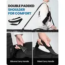 OutdoorMaster Padded Snowboard Bag - Snowboard Bags with Wheels for Air Travel 192*34*18cm Black image 3