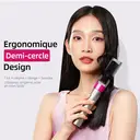 Sunluxy KD382 Brosse lissante ionique Soin capillaire 60 millions d’ions négatifs Plaque en céramique PTC Chauffage rapide 6 réglages de température Batterie au lithium sans fil portable Outil de coiffage maison image 5