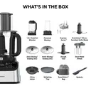 Kenwood MultiPro OneTouch 3-in-1 Food Processor, 1000W, Silver, 13 Accessories, Integrated Scale, FDM73.850SS image 6