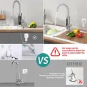 HOMELODY Robinet de cuisine électrique avec chauffe-eau instantané - LED, acier inoxydable brossé, 230 V, Classe énergétique C image 1