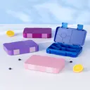 Boîte à déjeuner bento 5 compartiments Meoky avec double fermoir - Bleu image 1