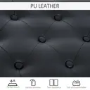 HOMCOM Faux Leather Piano Stool Makeup Stool Bench Dressing Table Seat with Storage 76x36x50cm Black image 5