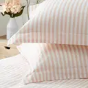 Yard Fitted Sheet Hebden Stripe 100% Cotton Blush King image 2