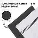 JORDAN&JUDY 6-Pack Gray Kitchen Towels, Soft & Durable, Highly Absorbent, 40x66cm image 2