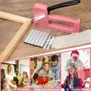 HAUSHOF Pistolet agrafeuse type 53 en plastique ABS avec extracteur d'agrafes et 800 agrafes de 8 mm pour bois, tissu, meubles et tapisserie - Rose image 7