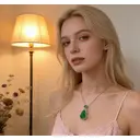 VoxorAI emerald natural chalcedony necklace and pendant for all seasons image 0