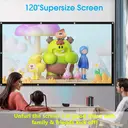 XBJ Écran de projection 100 pouces 16:9 | Écran de projection double face pliable anti-froissage HD 4K, Angle de vision large de 160°, Cordes et crochets extra longs pour une installation rapide, Intérieur/extérieur home cinéma/fête dans le jardin image 3
