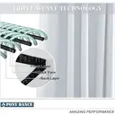 PONY DANCE Rideaux occultants avec oeillets, 2 panneaux, L 140 x l 145 cm (L 55 x l 57 pouces), blanc gris image 5