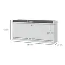 HOMCOM Shoe Bench, Entryway Bench with Flip Drawer, Adjustable Shelf and Seating Cushion for Hallway, Stores 10 Pairs of Shoes, White image 2
