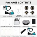 Tilswall Shark 800 HVLP Elektrische Farbspritzpistole mit 1300ml Behälter, 120 DIN-s elektrische Sprühpistole mit 4 Düsen und 3 Sprühmodi für Innen- und Außenwandfarben (blau) image 4