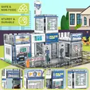 XINQIYUAN Qiyuan Jouet Éducatif Set de Blocs de Construction Magnétiques Commissariat 7.5cm 52pièces [Mélange aléatoire – Couleurs issues uniquement de la photo principale] image 1