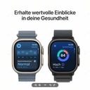 APPLE Watch Ultra 3 GPS + Cellular 49mm Natur Titan Gehäuse mit Natürlichem Mailänder Armband - Mittel image 6