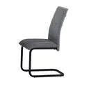 Dining Chair Venezia Cantilever Dark Grey 2pcs image 2