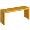 Outsunny Banc de Jardin en Bois d'Acacia, Banc d'Extérieur sans Dossier 2 Places avec Assise à Lattes Effet Bois, charge 240 kg, 110x30x45cm, bois naturel image 0