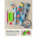 JU7CER Adult 5D Diamond Painting Kit - Colorful Tree of Life | Beginner-Friendly Crystal Cross Stitch 12×12 Inches (30×40cm) image 4