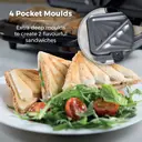 Tower T27013 Deep Fill Sandwich Maker with Extra Deep and Easy to Clean Non-Stick Plates, Automatic Temperature Control, 900W, Silver and Black image 5