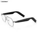 LAWAKEN AI Chat City Aviator AI Smart Audio Glasses, 128 Languages Real-Time Translation, AI Note for Meeting Summary, AI agent of ChatGPT Gemini Claude, Waterproof, Lightweight, long battery, Prescription Lenses, 5.3 Bluetooth, Hands-Free Wearable, Open-Ear Music & Calls, for ios android, Design Style, for Business & Travel image 2