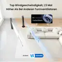 Airmate ultraleiser Turmventilator, Turbo-Luftzirkulationsventilator, 65° Weitoszillation, 11,89m Fernluftzufuhr, bürstenloser DC-Motor, 12 Windstufen, 3 Modi & 12H-Timer, schlanker Standventilator mit Fernbedienung für Schlafzimmer Büro image 2