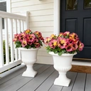 4Pcs 11in/28cm
Artificial Pansies Flowers Outdoor Faux Flowers Plastic Plants Artificial Silk Flowers for Front Porch Garden Window Box Hanging Planter Decoration(orange) image 5