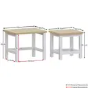 Vida Designs Side Tables Nested Arlington White/Oak Effect 2pcs image 7