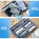 DTK Lot de 10 sacs de compression pliables gain de place pour le voyage (4 jumbo, 6 moyen/petit), sans aspirateur, pour le voyage et le trek image 3