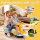 Neuleb Voiture électrique 12 V avec pédale, batterie rechargeable, trottinette 2-en-1, 3 vitesses, vitesse max. 5 km/h, anti-basculement, haut-parleur musical et roues lumineuses, charge max. 72 kg, cadeau pour enfants de 3 ans et plus, Bleu image 9