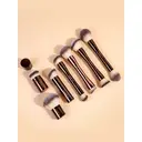 MAANGE Lot de 7 pinceaux à maquillage en aluminium de qualité professionnelle avec pochette de rangement image 2