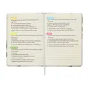 Jubiluu Carnet A5 à couverture rigide texturée, à réglure lignée - 96 feuilles (papier offset 100 g/m²) - Marque-page et bande élastique - Carnet réglure lignée crème classique pour l’écriture, l’école, le bureau et pour offrir - Blanc éucalyptus image 7