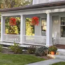 Yuejia Lot de 4 bouquets suspendus de fleurs artificielles en soie liseron rouge - 75 cm image 5