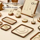 Oirlv jewelry tray display organizer bracele luxury wood, Flat jewelry Jewellery Drawer trays Removable Dividers for Rings Earring Necklace Storage Display, 1pcs image 2