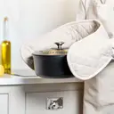 Dexam Double Oven Gloves Love Colour 100% Cotton Stone image 1