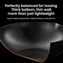 ochama  Premium Iron Wok, 32cm Non-stick Iron Pan, Stir-fry Pan, Frying Pan, Low Smoke, Compatible with Induction and Gas Stoves, Teflon-free Coating, Includes Lid, 32cm image 4