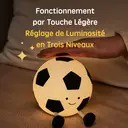 Veilleuse LED Football VIVREAL A032 – Rechargeable, 3 niveaux de luminosité, charge Type-C, silicone souple, ABS & PP image 4
