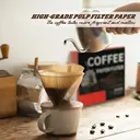 100pcs Coffee Filter Papers, Natural Cone-Shaped Filters for Drip Coffee Makers, Disposable Paper Liners, Compatible with Standard Machines image 3