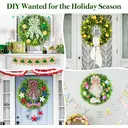 Guirlandes de buis DDHS 20'' pour porte d'entrée. Guirlandes artificielles pour porte d'entrée, mariage à la ferme, vertes pour toute l'année, intérieur et extérieur pour guirlandes d'été, décorations pour la Saint-Patrick - (Hello Sign) image 4