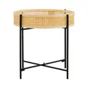 Interiors by Premier Side Table Depok Round Rattan/Black image 0