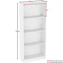 Vida Designs Bookcase Cambridge 4 Shelves White Large image 7